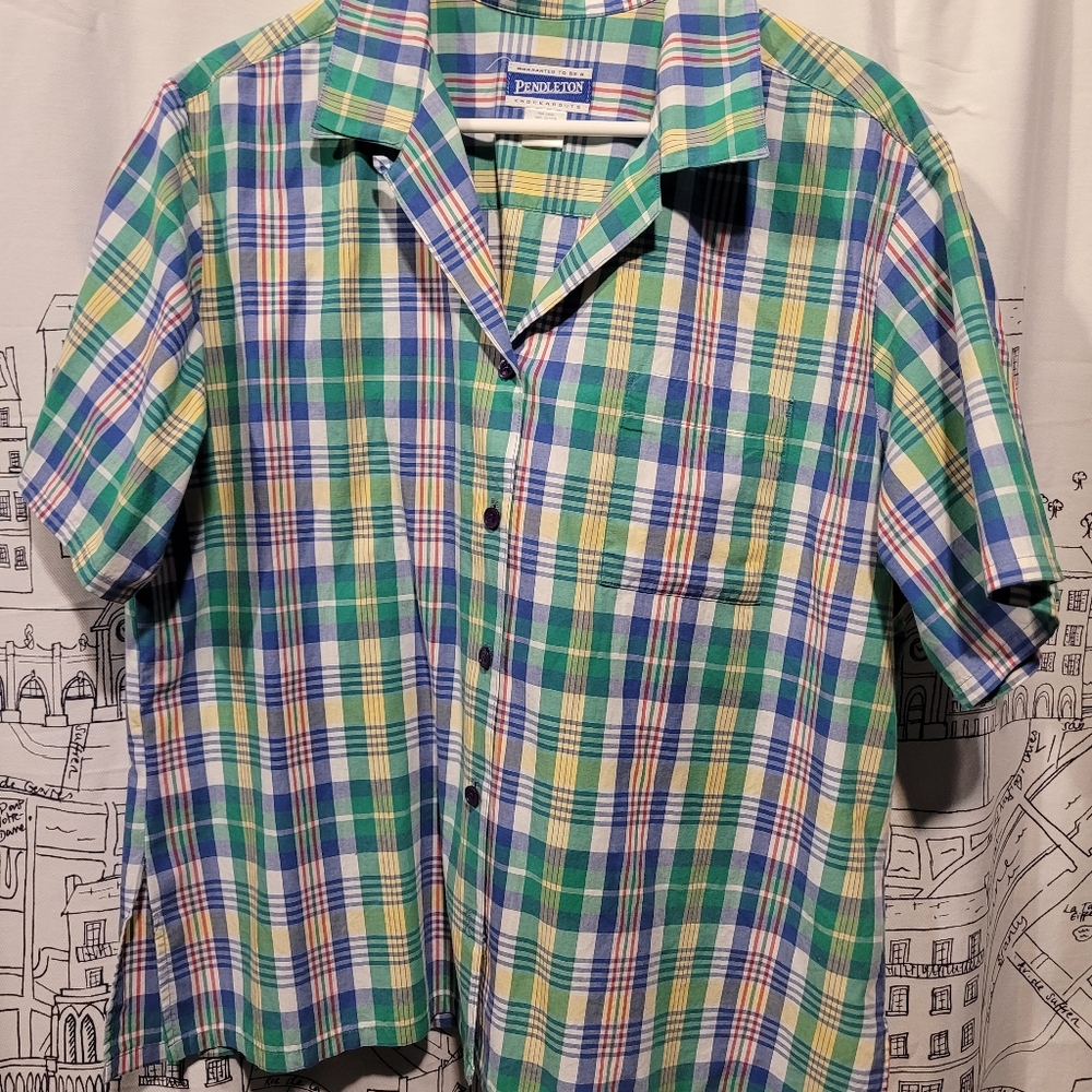 Vintage Plaid Pendleton Knockabouts 2 Piece Shirt and Short Set Size 16 - Picture 9 of 14